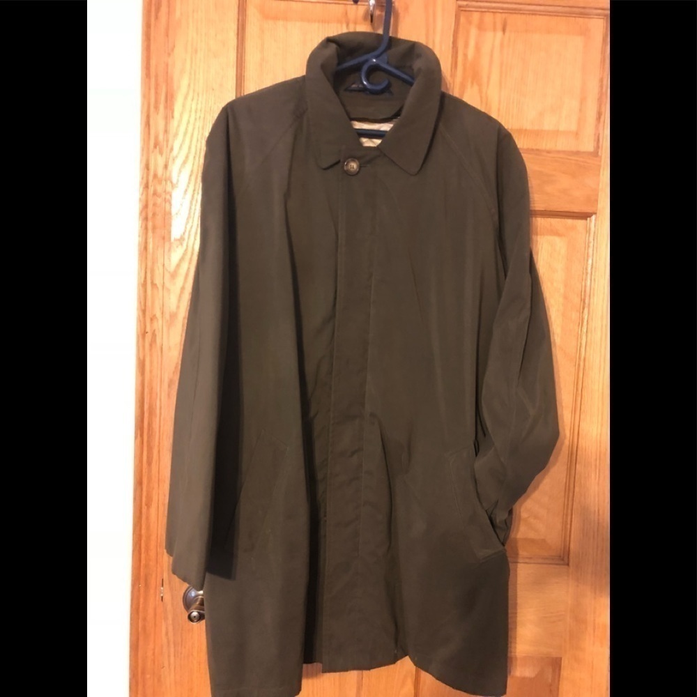 Chaps Ralph Lauren Olive Green Dress Overcoat Size L Coat Career Business Fall